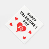 Red Hearts Valentijnsdag Servet (Hoek)