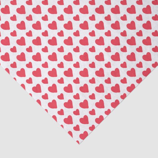 Red Hearts Valentijnsdag Tissuepapier (Detail)