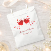 Red Hearts Valentijnsdag Weddenschap Paper Favor B Bedankzakje (Geknipt)