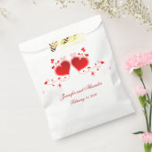 Red Hearts Valentijnsdag Weddenschap Paper Favor B Bedankzakje (Gezegeld)