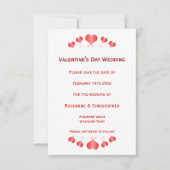Red Hearts Valentijnsdag Wedding Bewaar de datum Save The Date (Voorkant)