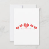 Red Hearts Valentijnsdag Wedding Bewaar de datum Save The Date (Achterkant)
