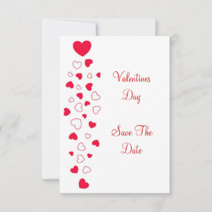 Red Hearts Valentijnsdag Wedding Bewaar de datum Save The Date