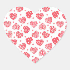 Red Hearts Valentijnsdag Wedding Hart Sticker