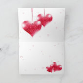 Red Hearts Valentijnsdag Wenskaart Feestdagen Kaart (Binnen)