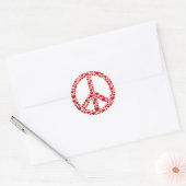 Red Hearts Vredesbord Sticker (Envelop)
