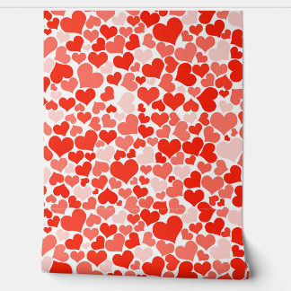 Red Hearts Wallpaper Behang