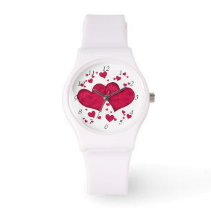 Red Hearts Watch Horloge