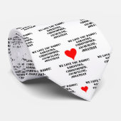 Red Hearts We Love You Daddy NAMEN Typografie Stropdas (Opgerold)