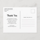 Red Hearts Whimsical Love Pattern Thank You Briefkaart (Achterkant)