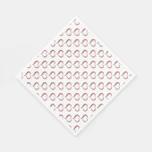 Red Hearts/White Standard Luncheon Napkin Servetten (Hoek)