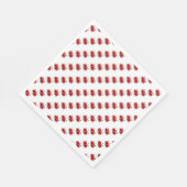 Red Hearts/White Standard Luncheon Napkin Servetten (Hoek)