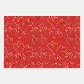 Red Hearts Wrapping Paper  (Voorkant 3)