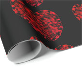 Red Hearts Wrapping Paper Cadeaupapier (Rol Hoek)