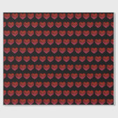 Red Hearts Wrapping Paper love valentines day Cadeaupapier (Vlak)