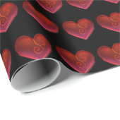 Red Hearts Wrapping Paper love valentines day Cadeaupapier (Rol Hoek)