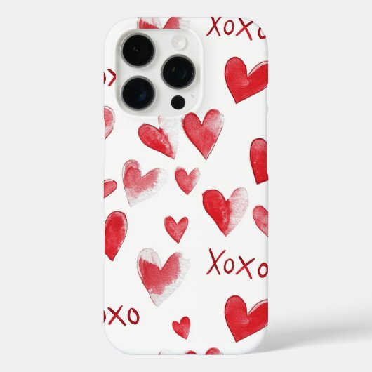 Red Hearts XOXO Love Case-Mate iPhone Case (Achterkant)