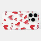 Red Hearts XOXO Love Case-Mate iPhone Case (Achterkant (horizontaal))