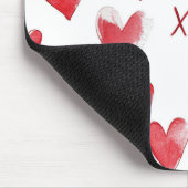 Red Hearts XOXO Love Muismat (Hoek)