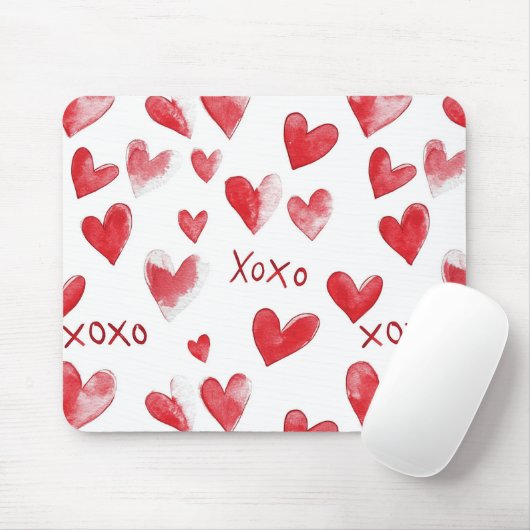 Red Hearts XOXO Love Muismat (Met muis)