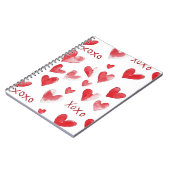 Red Hearts XOXO Love Notitieboek (Linkerzijde)