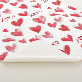 Red Hearts XOXO Love Sherpa Deken (3/4)
