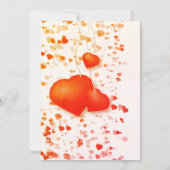 Red Hearty Valentijn Baby shower Kaart (Achterkant)