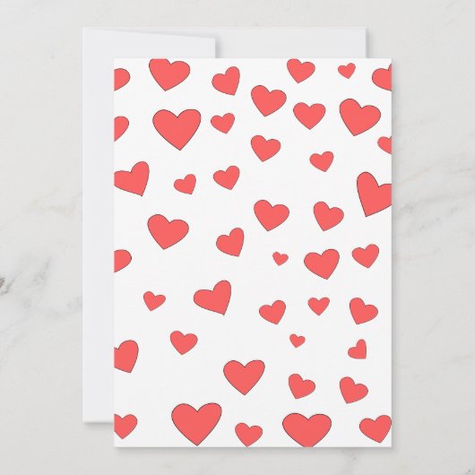 Red Heat Pattern met aangepaste tekst Kaart (Achterkant)