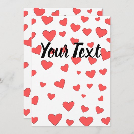 Red Heat Pattern met aangepaste tekst Kaart (Voorkant / Achterkant)