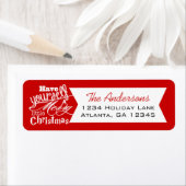 Red hebt jezelf een prettig kerstfeest etiket (Insitu)