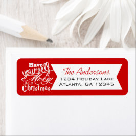 Red hebt jezelf een prettig kerstfeest etiket