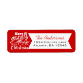 Red hebt jezelf een prettig kerstfeest etiket (Voorkant)