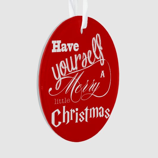 Red hebt jezelf een prettig kerstfeest ornament (voorkant)