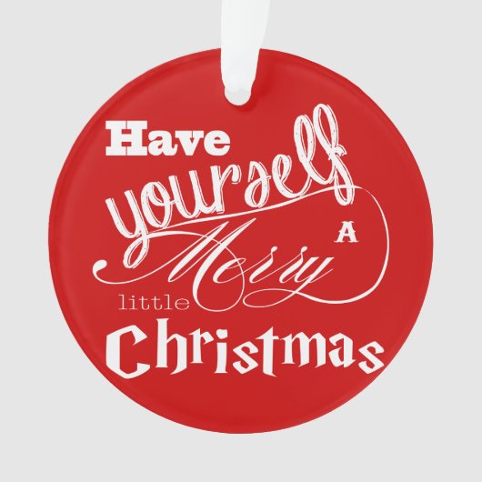 Red hebt jezelf een prettig kerstfeest ornament (voorkant)