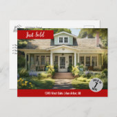 Red heeft net onroerend goed verkocht Marketing Lo Briefkaart (Voorkant / Achterkant)