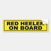 Red Heeler aan boord Bumpersticker (Voorkant)