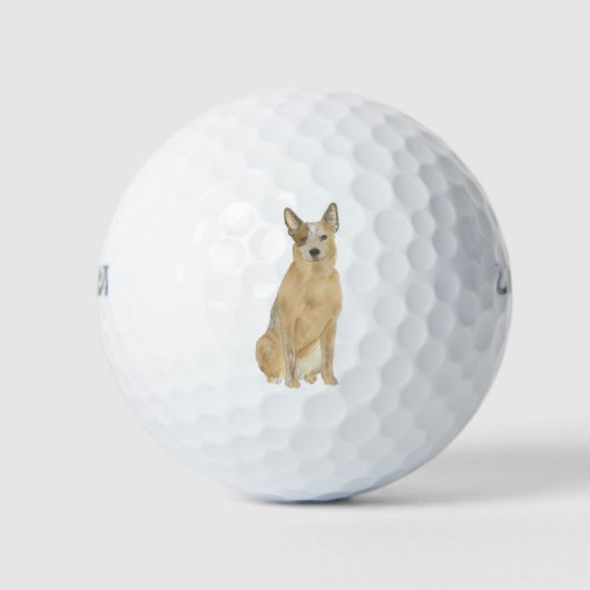 Red Heeler Australian Cattledog Golfballen (Voorkant)