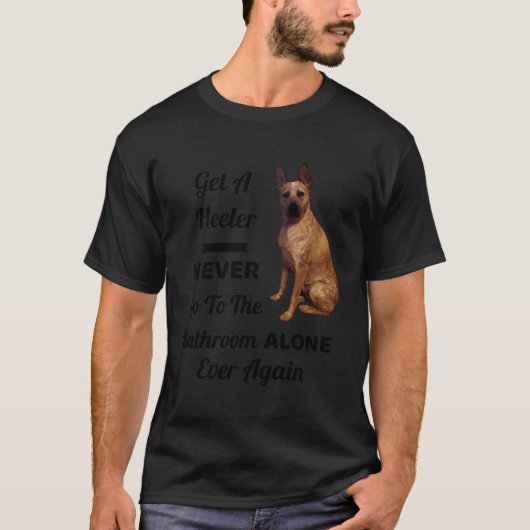 Red Heeler Cattle Dog Australian Queensland Bathro T-shirt (Voorkant)