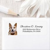 Red Heeler Cattle Dog Return Label (Insitu)