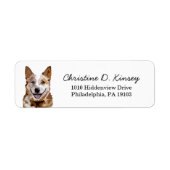 Red Heeler Cattle Dog Return Label (Voorkant)