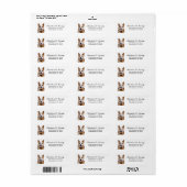 Red Heeler Cattle Dog Return Label (Full Sheet)