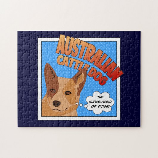 Red Heeler Super Hero Legpuzzel (Horizontaal)