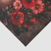 Red Heels and Poppies Decoupage Tissuepapier (Detail)