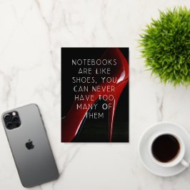 Red Heels Notitieboeken zijn als schoenen Folie Wenskaart