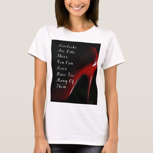 Red Heels Notitieboeken zijn als schoenen T-shirt (Voorkant)