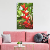 Red Heliconia Canvas Afdruk (Insitu (Woonkamer))