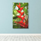 Red Heliconia Canvas Afdruk (Insitu (Houten vloer))