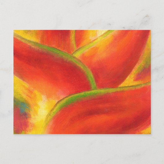 Red Heliconia Flower Art - Multi Briefkaart (Voorkant)