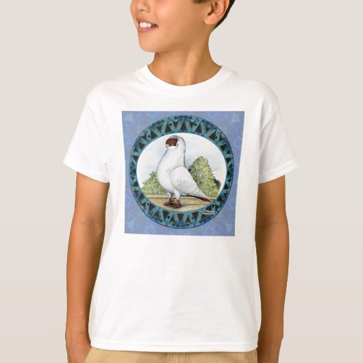 Red Helmet Pigeon Design T-shirt (Voorkant)