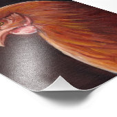 Red Hen Art Portret Print Foto Afdruk (Hoek)